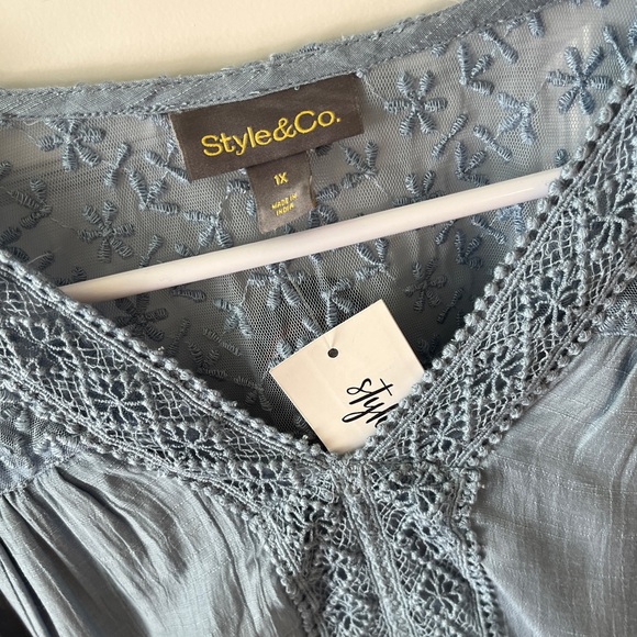 Style & Co Embroidered Top - Picture 6 of 13